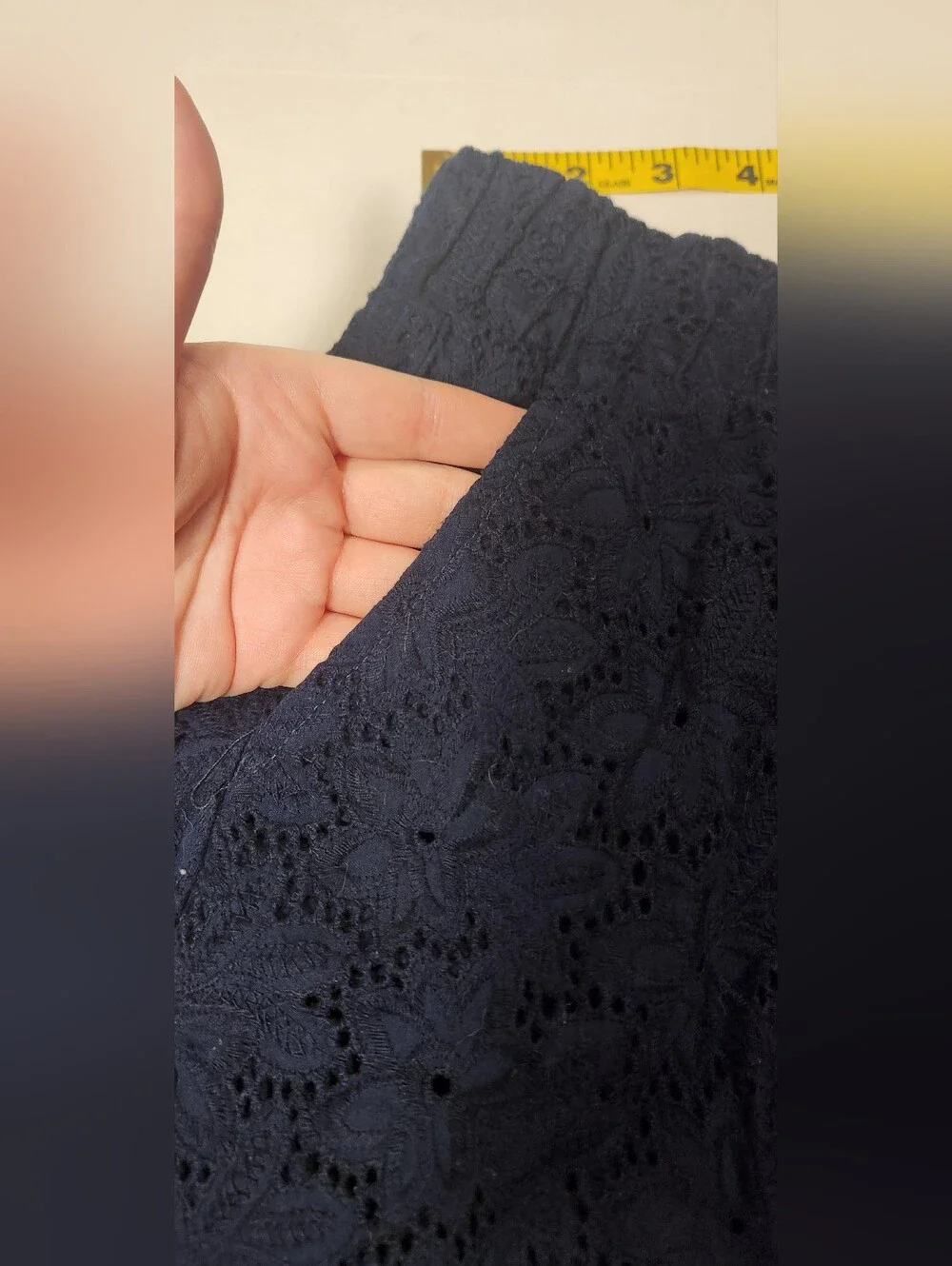 The Webster Miami at Target Navy Blue Crochet Eyelet Lace Skirt Large L EUC